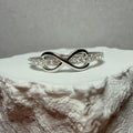 0.14ctw Moissanite Half Infinity Band Ring 925 Sterling Silver Size 5.5 w/GRA