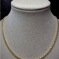 Gold Vermeil Adjustable Anchor Link Chain Necklace | 2.6mm Sterling Silver Bolo