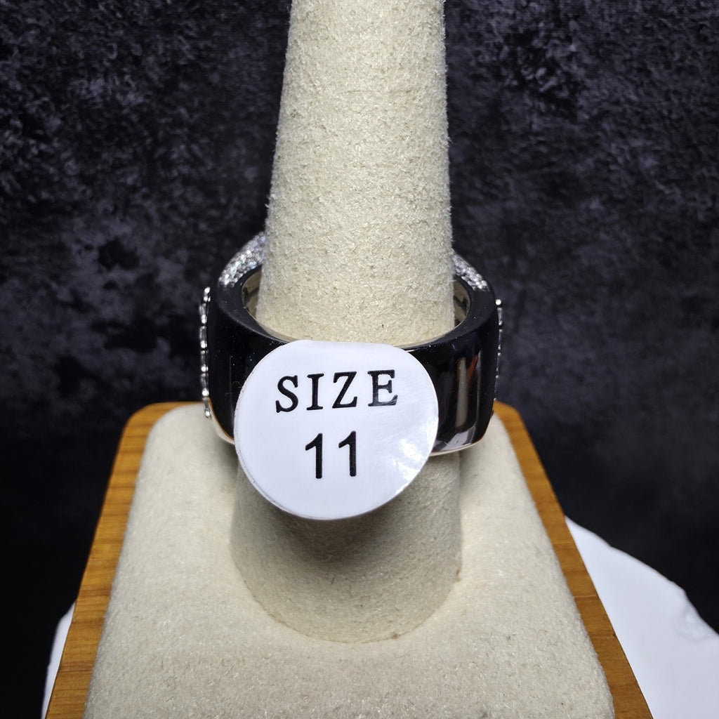 10.64ctw Moissanite Men's Statement Ring - 925 Silver (Size 11) GRA Certified