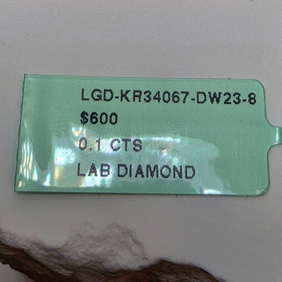 Size 8 Lab-Created Diamond 0.10ctw Half Eternity Ring 925 Silver