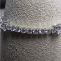 0.83ctw Moissanite Princess Cut Tennis Bracelet 925 Sterling Silver Adjustable