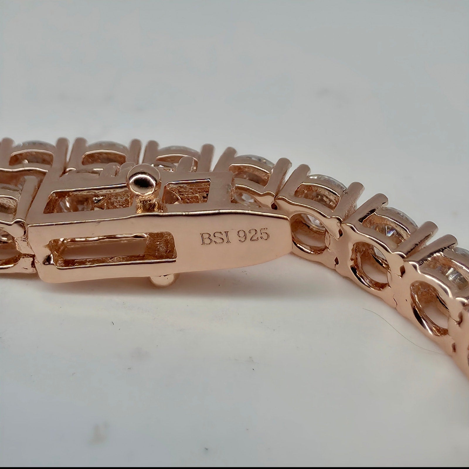 7.5" 3mm 11.2CTW VVSD Moissanite Tennis Bracelet - Rose Gold over 925 Silver