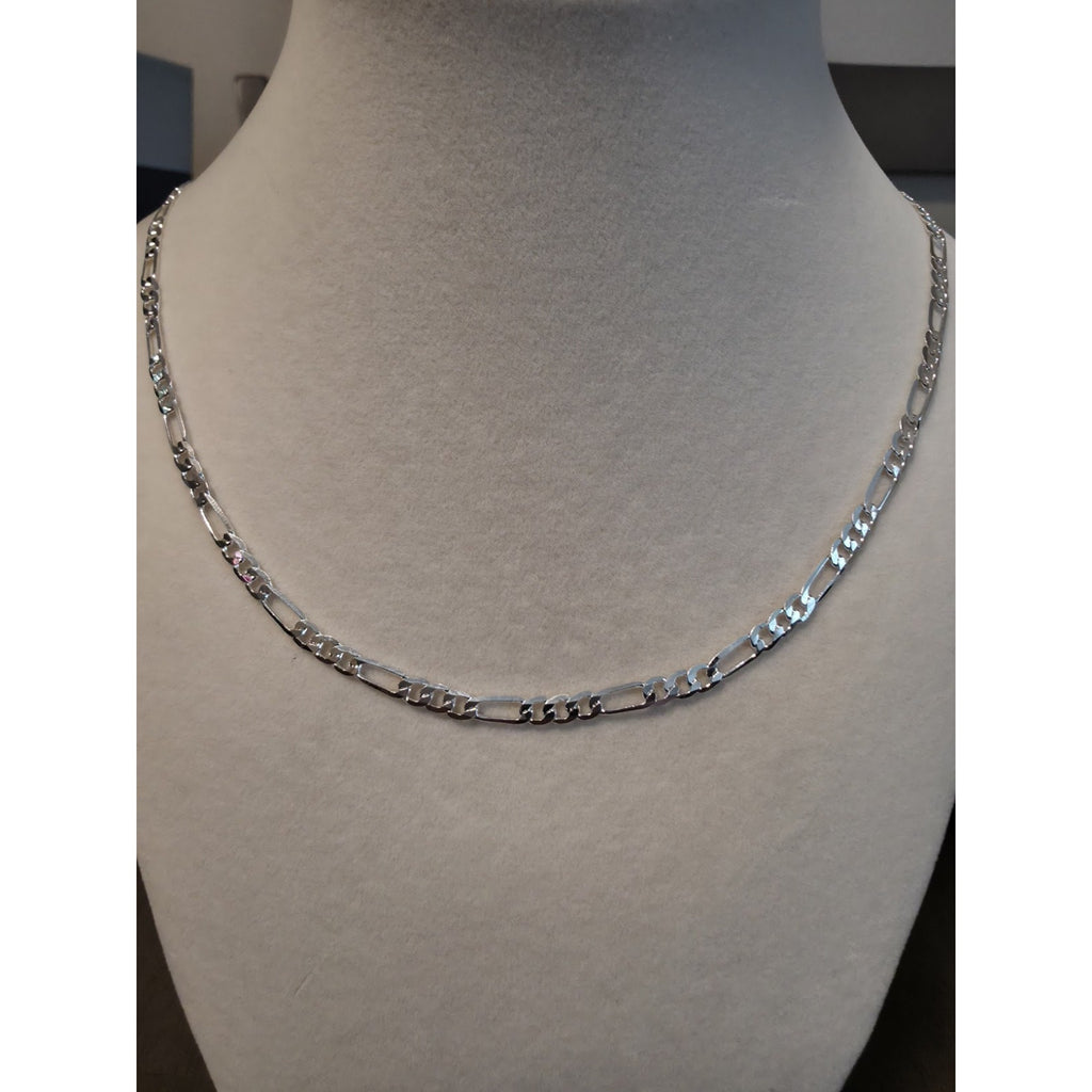 22" 3.9mm Figaro Chain 7.0g 925 Sterling Silver