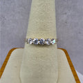 Size 7 or 9- 0.53ctw Moissanite Half Eternity Ring Gold Plated Silver GRA