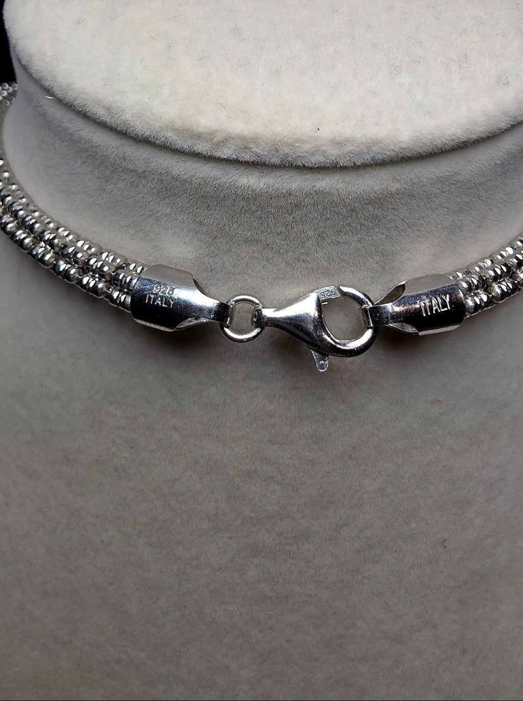 24" 5.1mm 41g 5-Line DC Ice Barrel Chain w/Rhodium Solid 925 Sterling Silver
