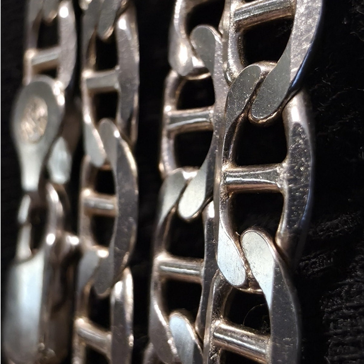 24" 6.3mm Flat Mariner Link Chain Solid 925 Sterling Silver Italy 25.9g
