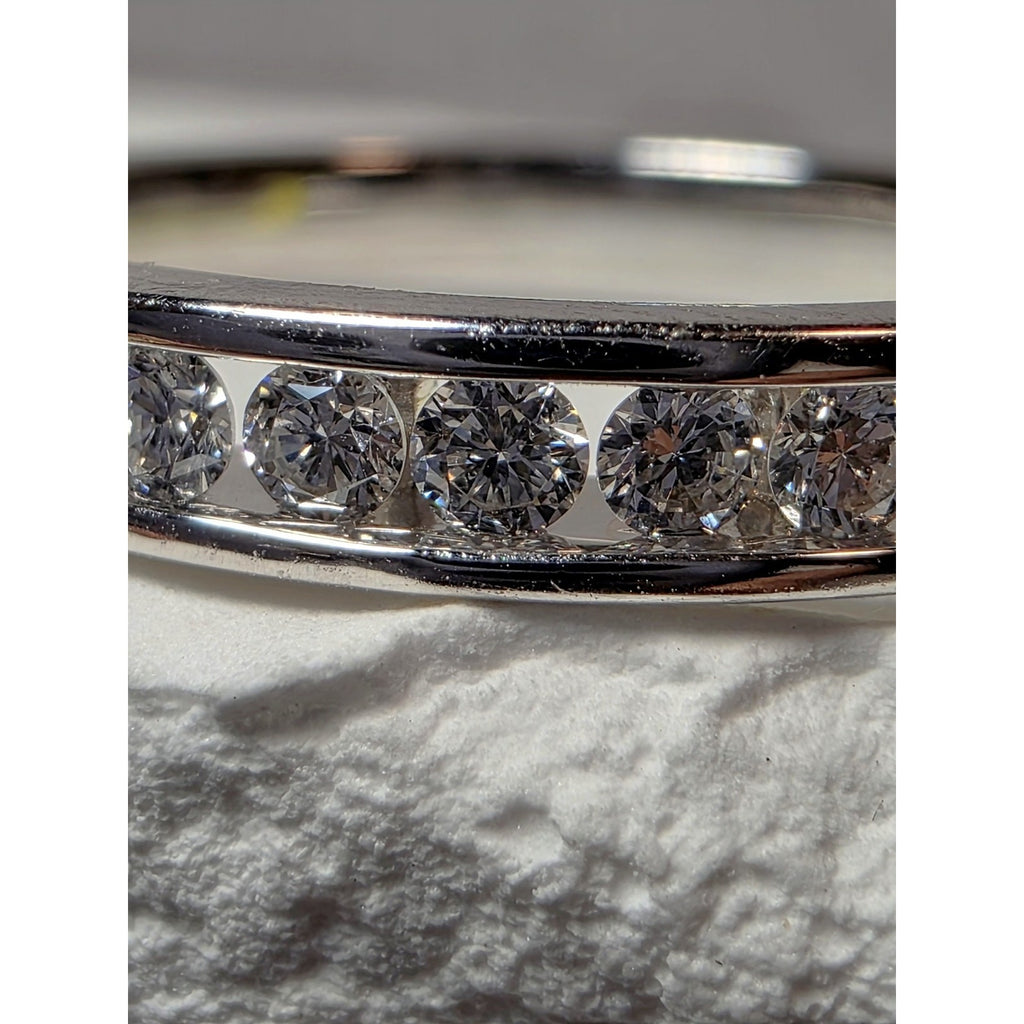 S7 0.25ctw Diamond Half Eternity Ring 925 Sterling Silver Lab Created