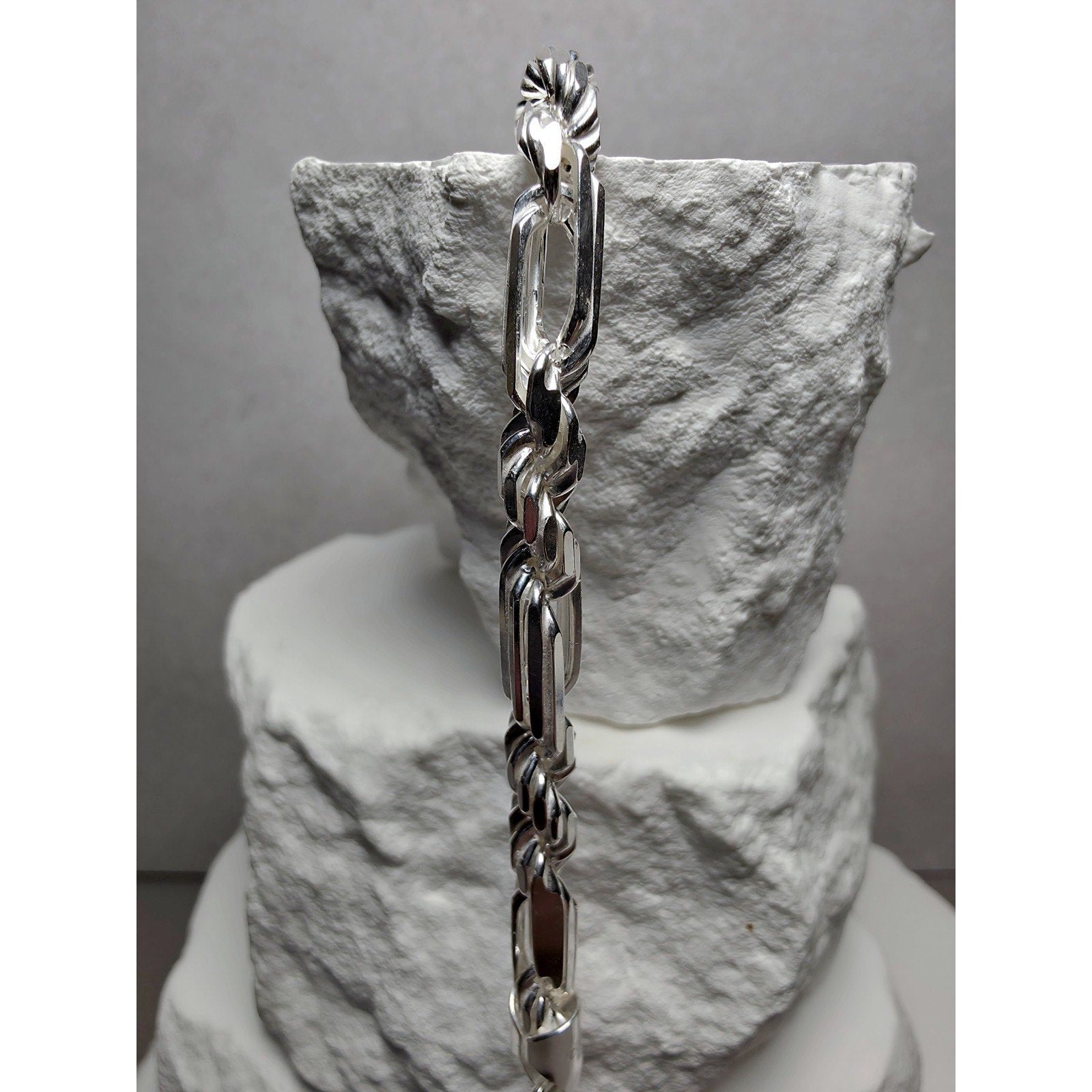 8" 5.6mm 18g Figarope Milano Bracelet Solid 925 Sterling Silver Stamped