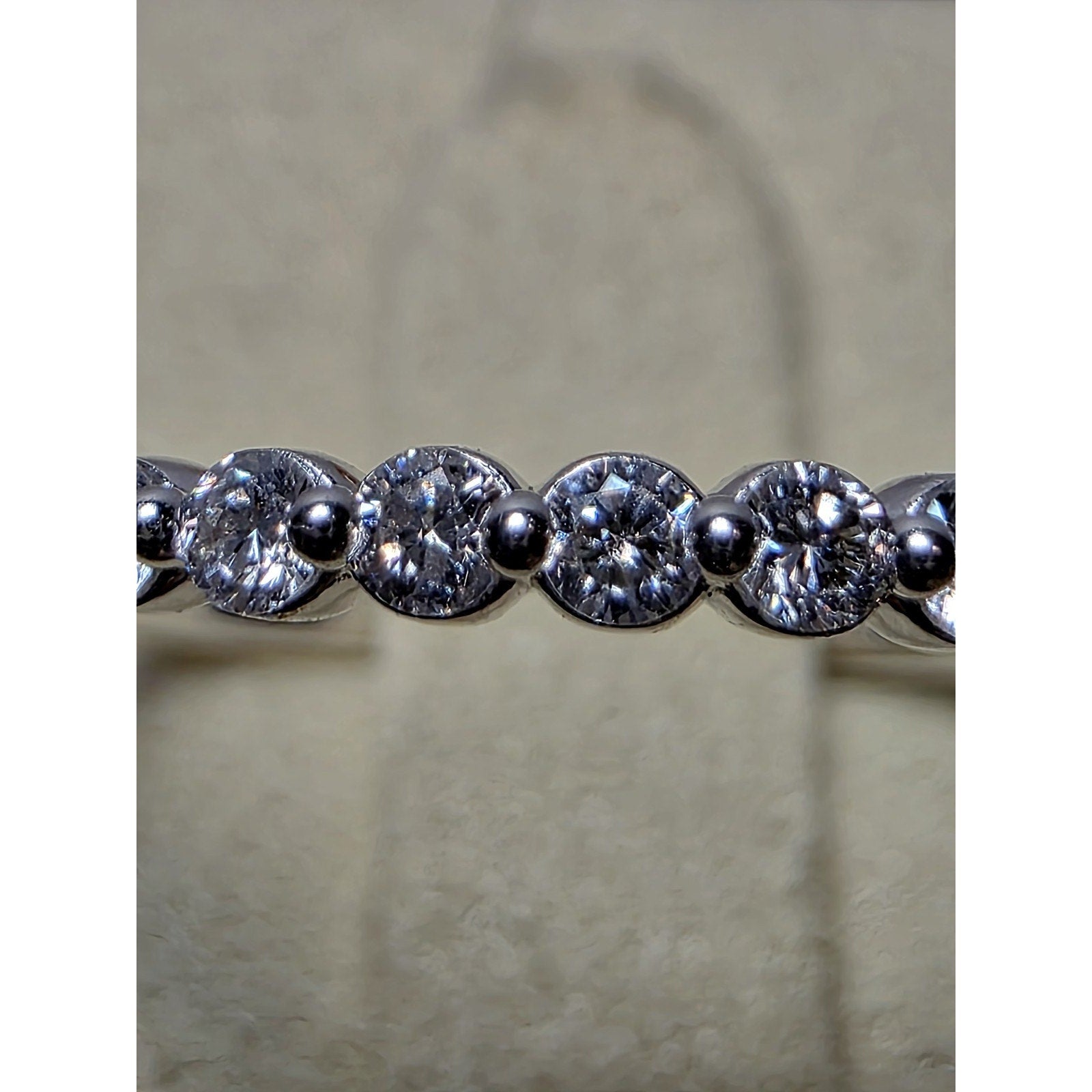 S7 0.25ctw Diamond Half Eternity Band 925 Sterling Silver Lab Created Solid Back