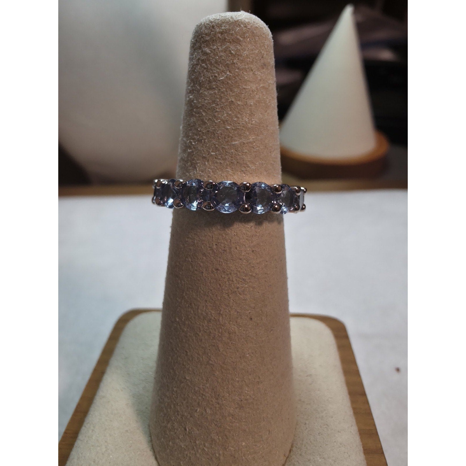 Genuine Aquamarine Eternity Band 4mm Width