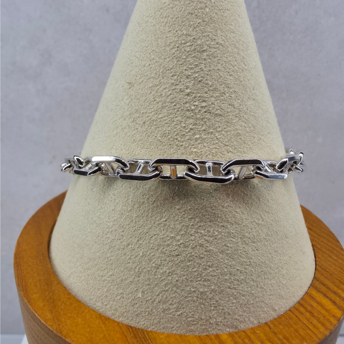 7" 5.5mm 11.1g Twisted Mariner Anchor Bracelet 925 Sterling Silver