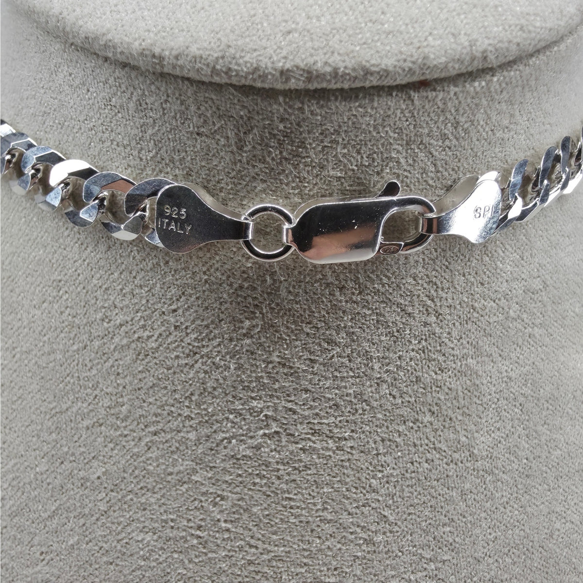 22" Flat Cuban Curb Chain 6.1mm 925 Sterling Silver 20.6g