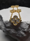 7+1" Gold Cluster 5-Clover Bracelet Adjustable