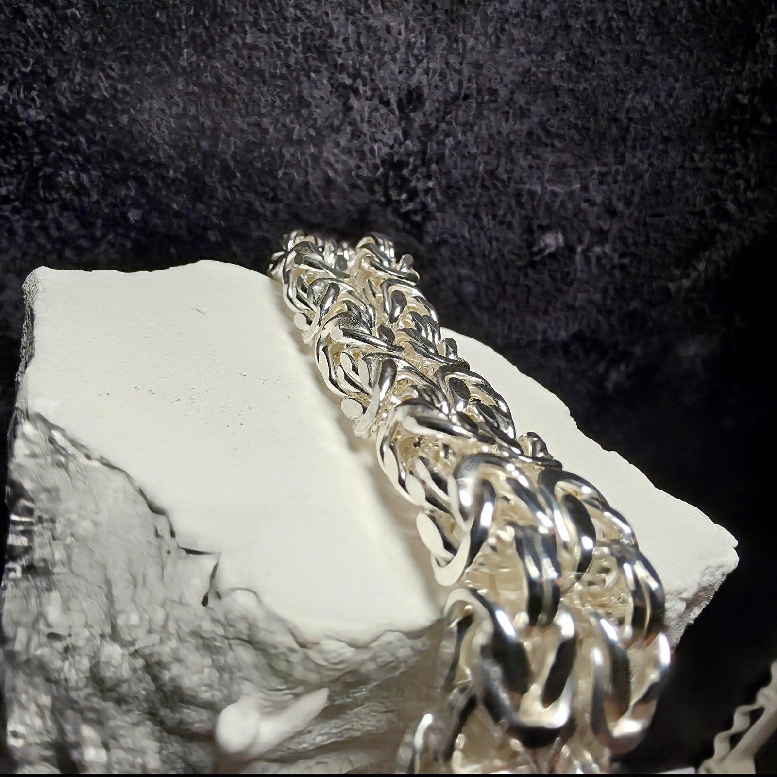 Solid 925 Sterling Silver Byzantine Chain – 5.7mm Italian King's Link, 38.7g