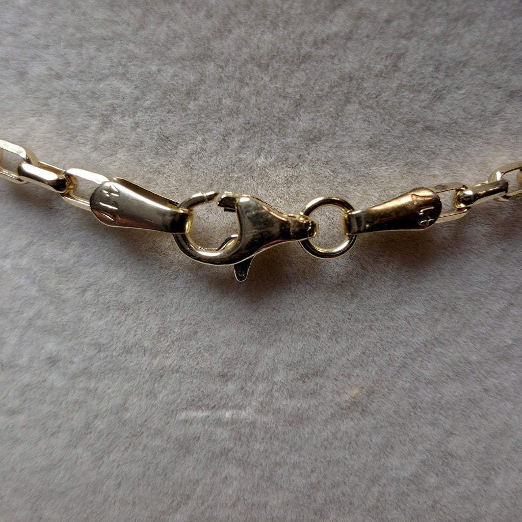 Solid 10K Yellow Gold 2.4mm Twisted Anchor Link Chain 19"