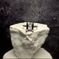 Genuine Oval Mystic Topaz Solitaire Ring in 925 Sterling Silver – Size 8