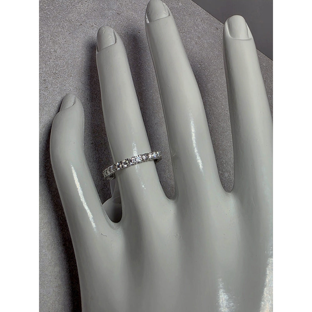 S6 1.01ctw Moissanite Eternity Band 925 Sterling Silver