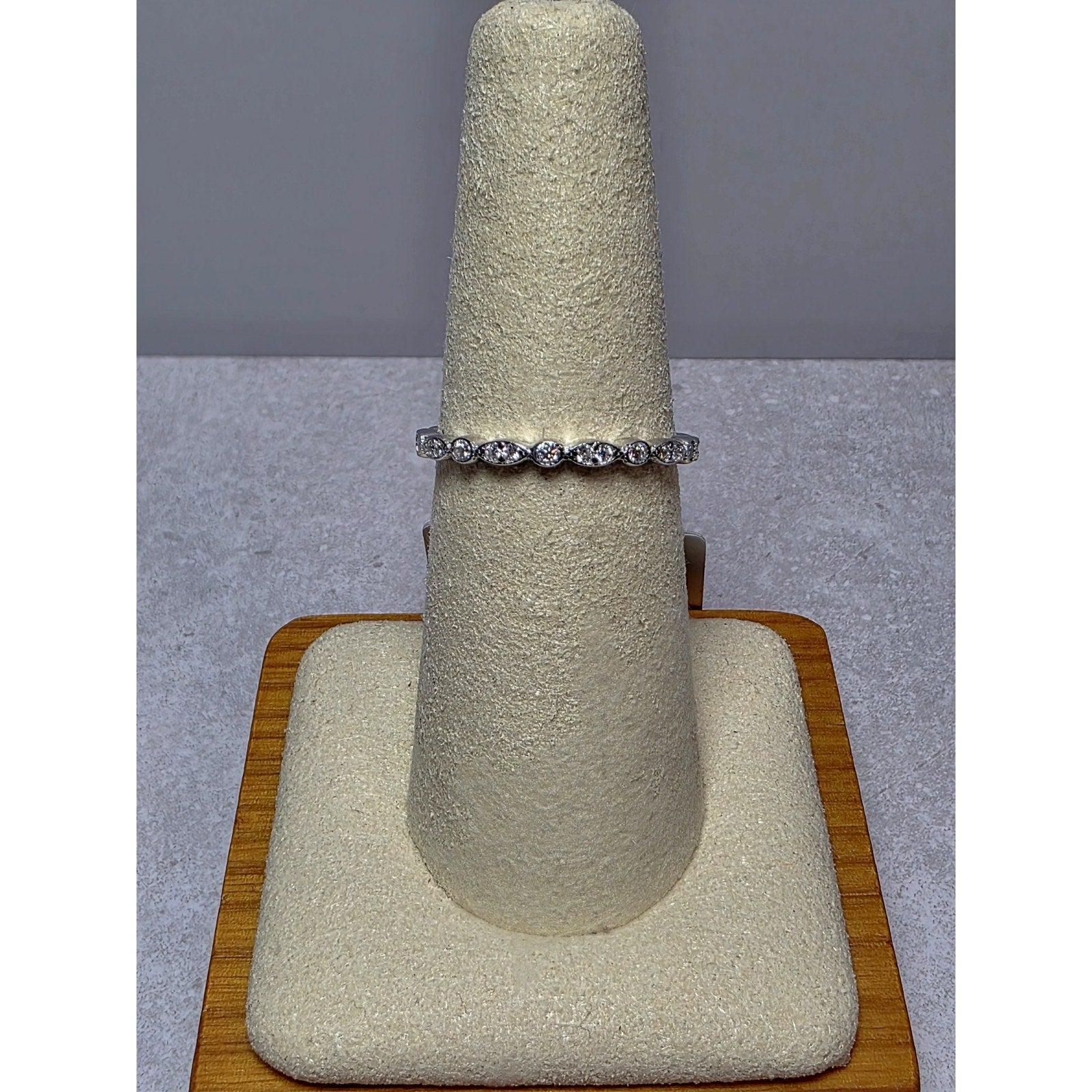 S7 2.74ct Moissanite eternity stackable ring 925 Sterling Silver