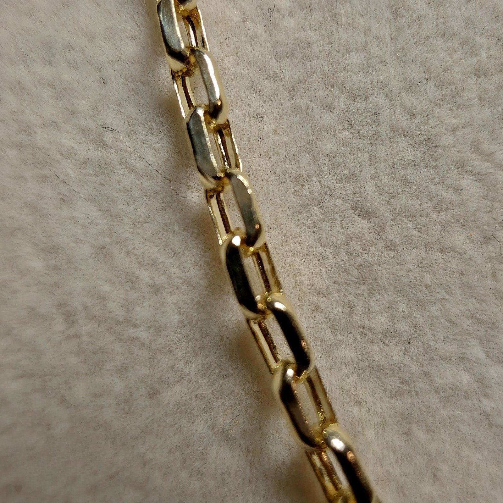 Solid 10K Yellow Gold 2.4mm Twisted Anchor Link Chain 19"