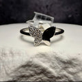 925 Sterling Silver Pavé Moissanite Butterfly Ring – Size 8 (1.00 CTW)