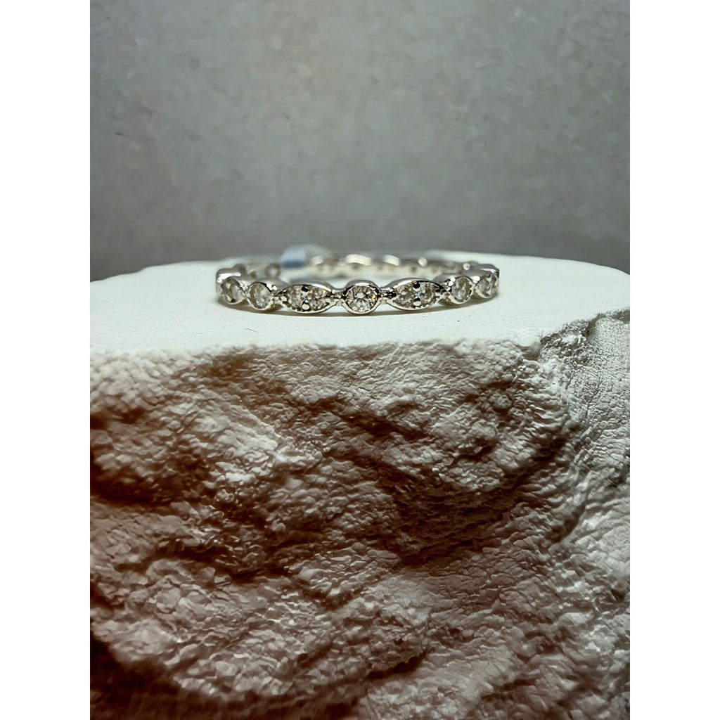 S7 2.74ctw Moissanite Eternity Band 925 Sterling Silver