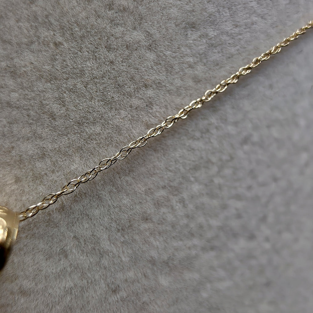10K Solid Gold Dainty Crucifix Pendant w/10k 16" Singapore Necklace