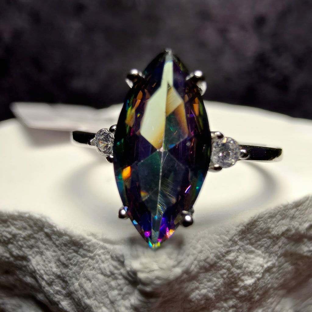 Marquise Mystic Topaz 925 Sterling Silver Ring – Size 7