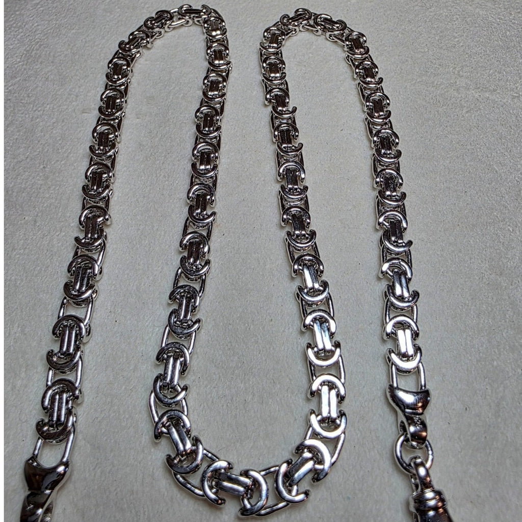 20" Flat Byzantine Chain 6.1mm 42g Solid 925 Sterling Silver