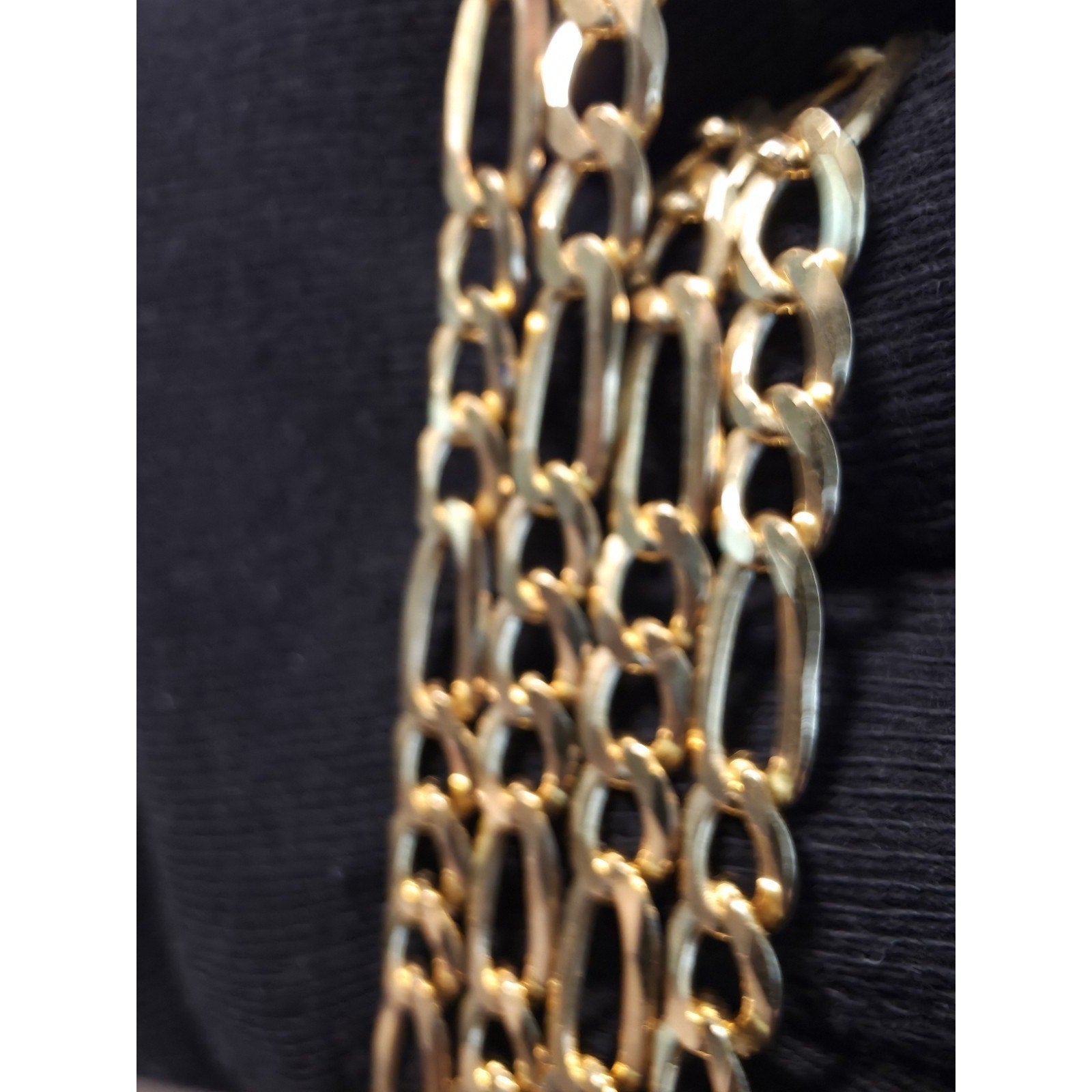 24" 5.1mm Gold over 925 Silver Figaro Chain 17.55g