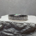 Size 7 Lab-Created Diamond 0.25ctw Half Eternity Chanel Set Band 925 Silver