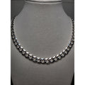 24" 8.8mm Cuban Curb Link Chain 51.08g 925 Sterling Silver w/ Lobster