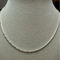 18" Twisted Rock Necklace 1.6mm Solid 925 Sterling Silver Unisex