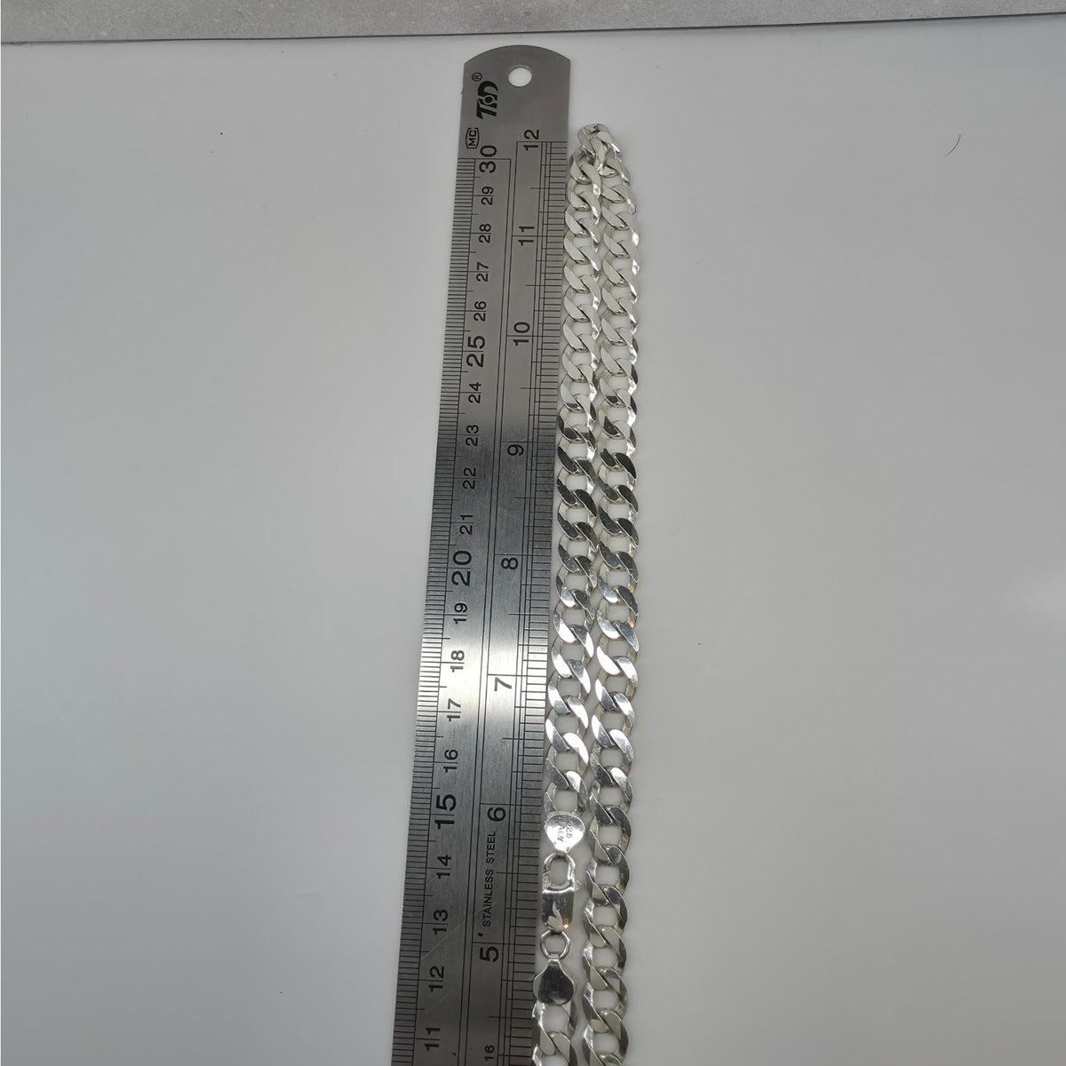24" 8.8mm Cuban Curb Italian Link Chain Solid 925 Sterling Silver 51g