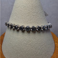 1.0ctw Natural Black Diamond Tennis Bracelet 925 Sterling Silver 7"