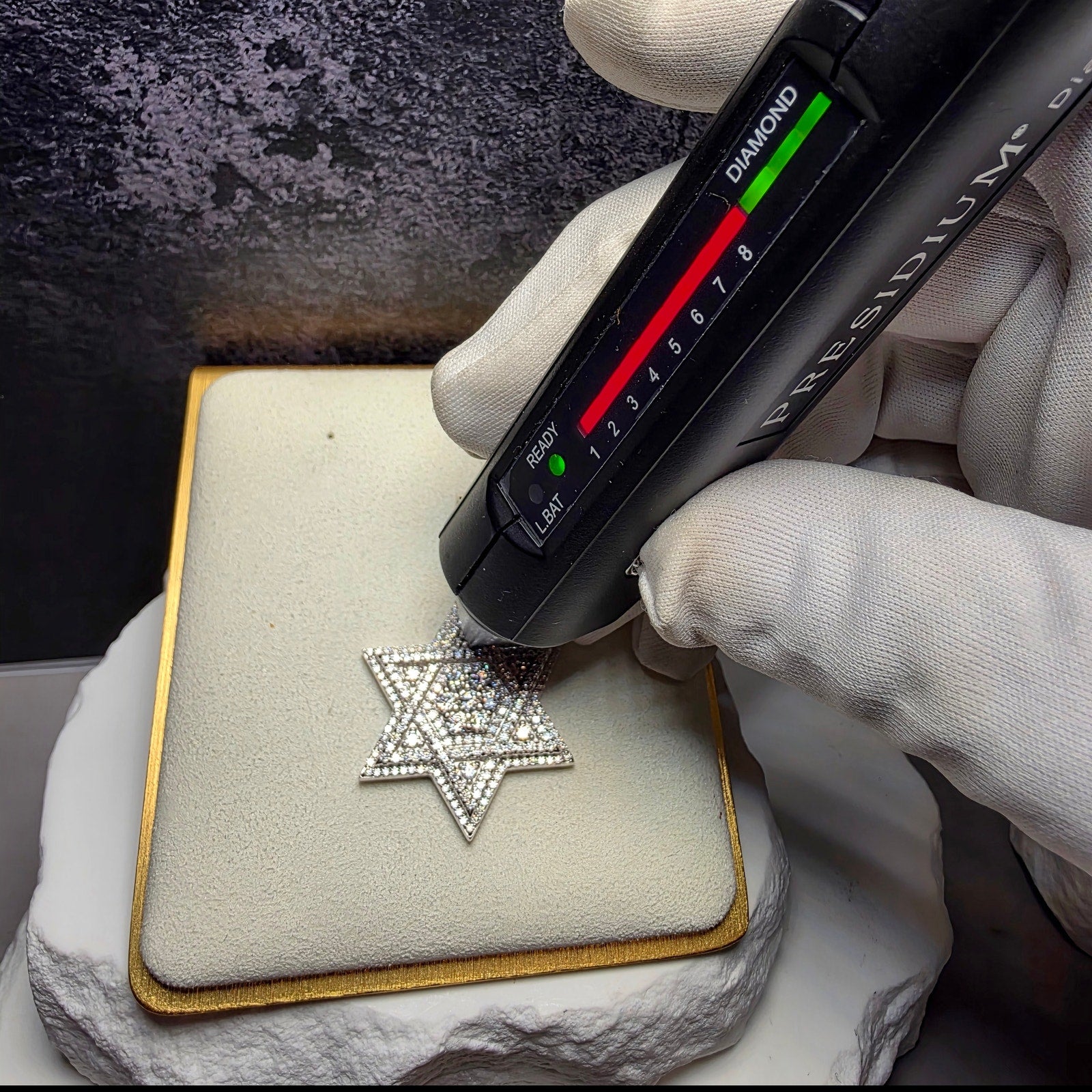 Moissanite Star of David Iced Out Pendant – 2" 3D Layered, 10mm Bail (10.83g)