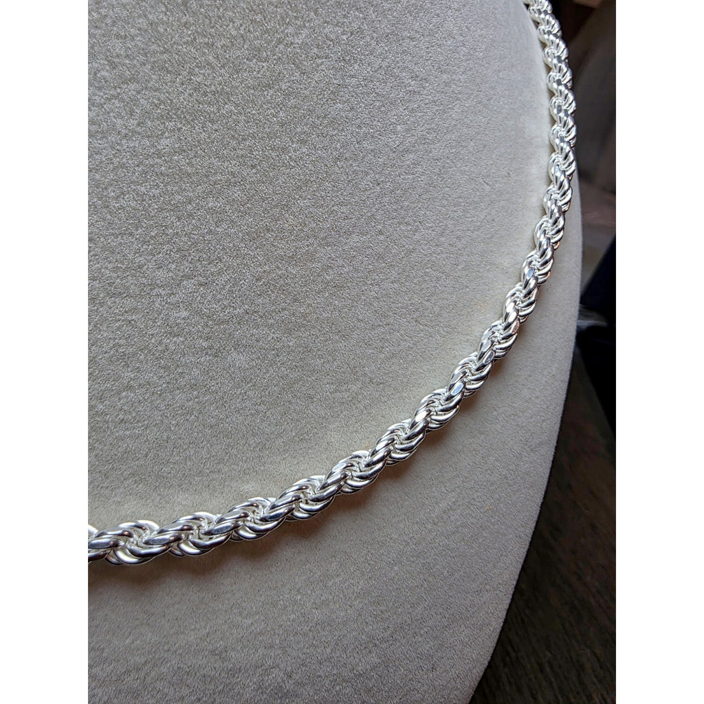 26" 5mm 50g Rope Solid 925 Sterling Silver Stamped