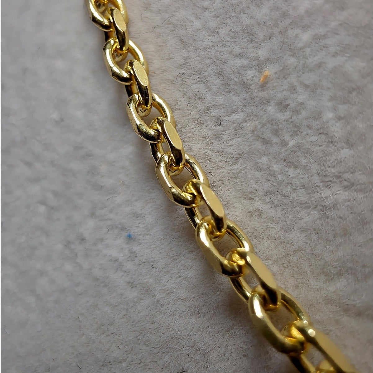 Gold Vermeil Adjustable Anchor Link Chain Necklace | 2.6mm Sterling Silver Bolo