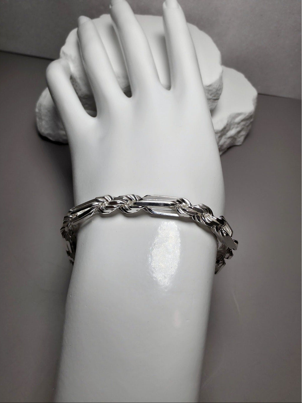 8" 5.6mm 18g Figarope Milano Bracelet Solid 925 Sterling Silver Stamped