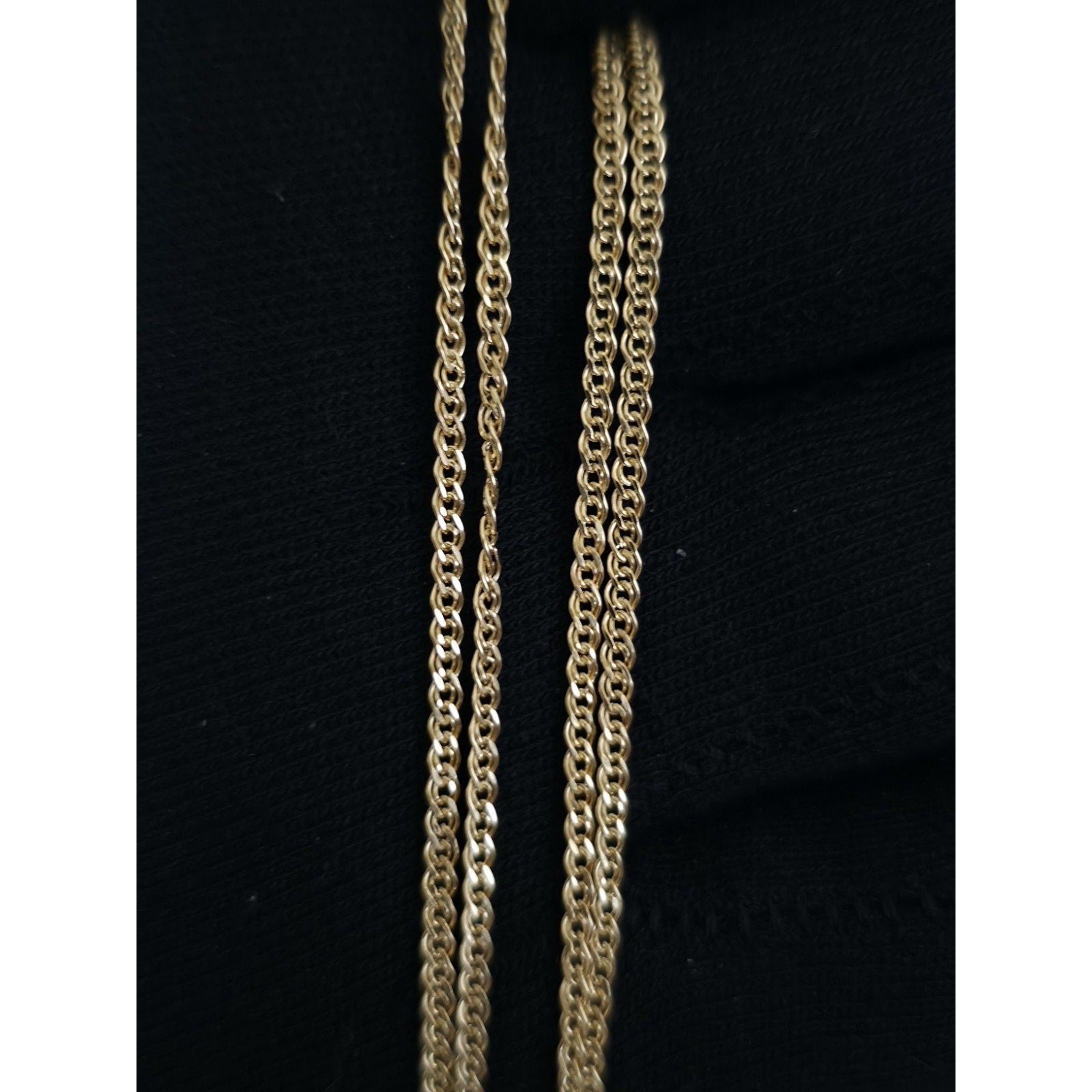 10k Gold 18" 1.9mm Double Rombo Dainty Necklace