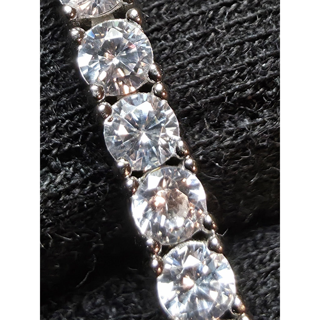 7" 3.5mm Tennis Bracelet w/Box Clasp 925 Sterling Silver