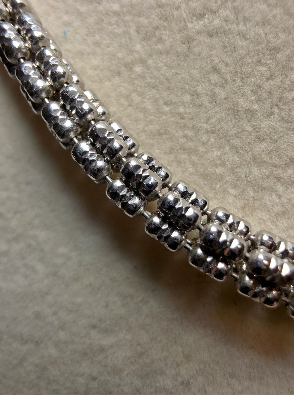 24" 5.1mm 41g 5-Line DC Ice Barrel Chain w/Rhodium Solid 925 Sterling Silver