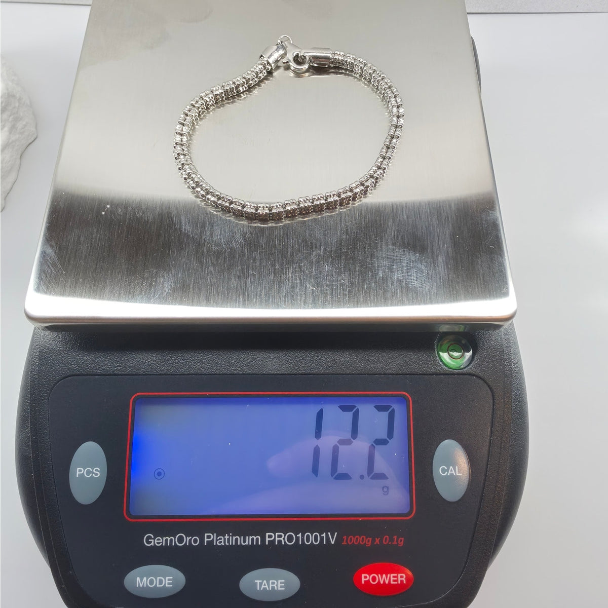8" 4mm 4-Line Ice Barrel Bracelet - 925 Sterling Silver w/ Rhodium Finish 12.2g