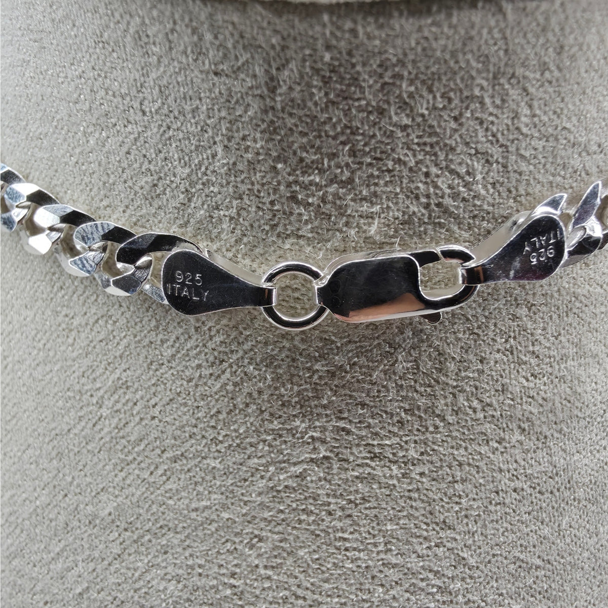 22" Flat Cuban Curb Chain 5.3mm 925 Sterling Silver 16g