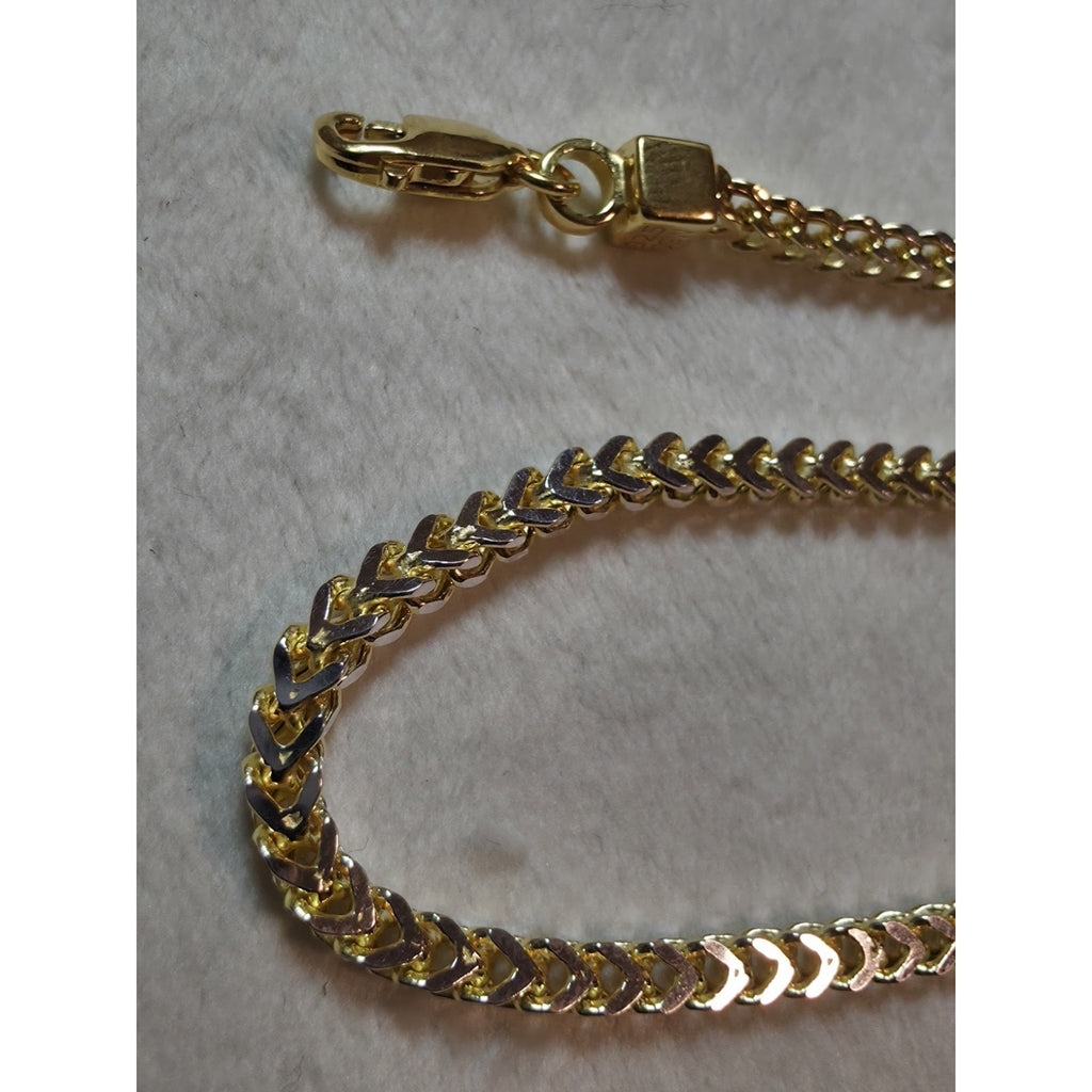 18" Franco 3.0mm Chain Gold Over 925 Sterling Silver 8.76g