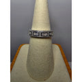 S7.5 CZ Baguettes and Moissanite Band