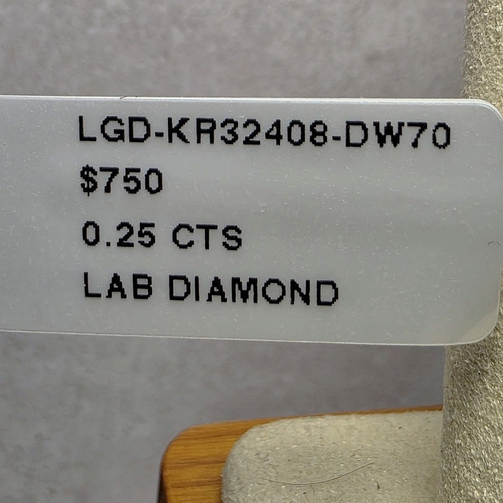 Size 7 Lab-Created Diamond 0.25ctw Half Eternity Band 925 Silver