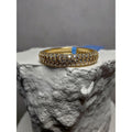 S7 3-Row 1.15Ctw Moissanite Gold Eternity Band VVSD 925 Sterling Silver w/GRA