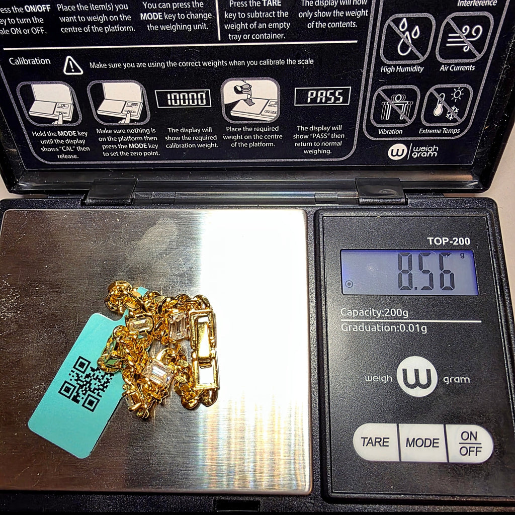 3.30 CTW Emerald-Cut VVS/D Moissanite Cuban Bracelet in Gold Over Silver (4.4mm, 7")