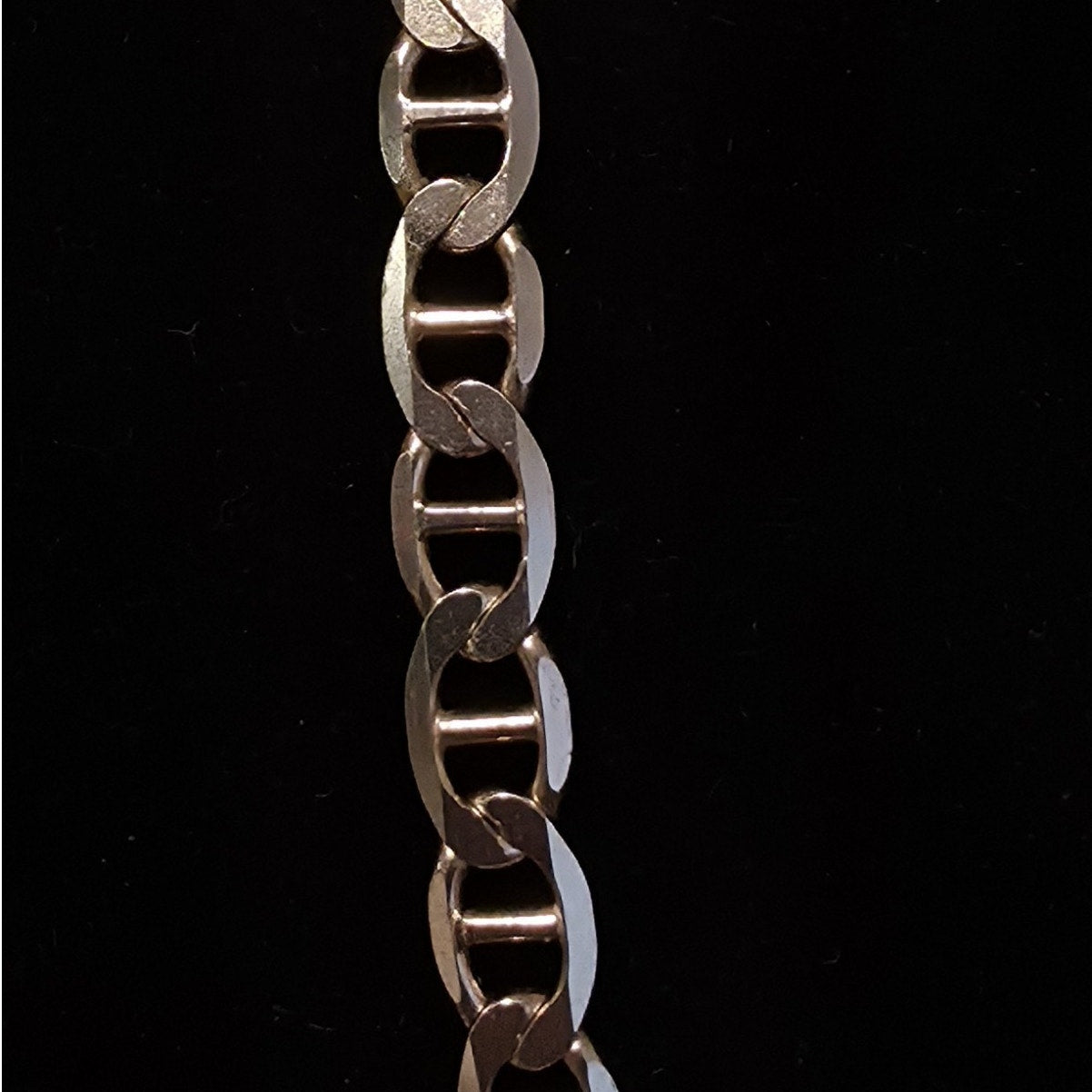 24" 6.3mm Flat Mariner Link Chain Solid 925 Sterling Silver Italy 25.9g