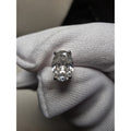2.0CTW 7mm Oval Moissanite Stud Earrings Prong VVSD Color